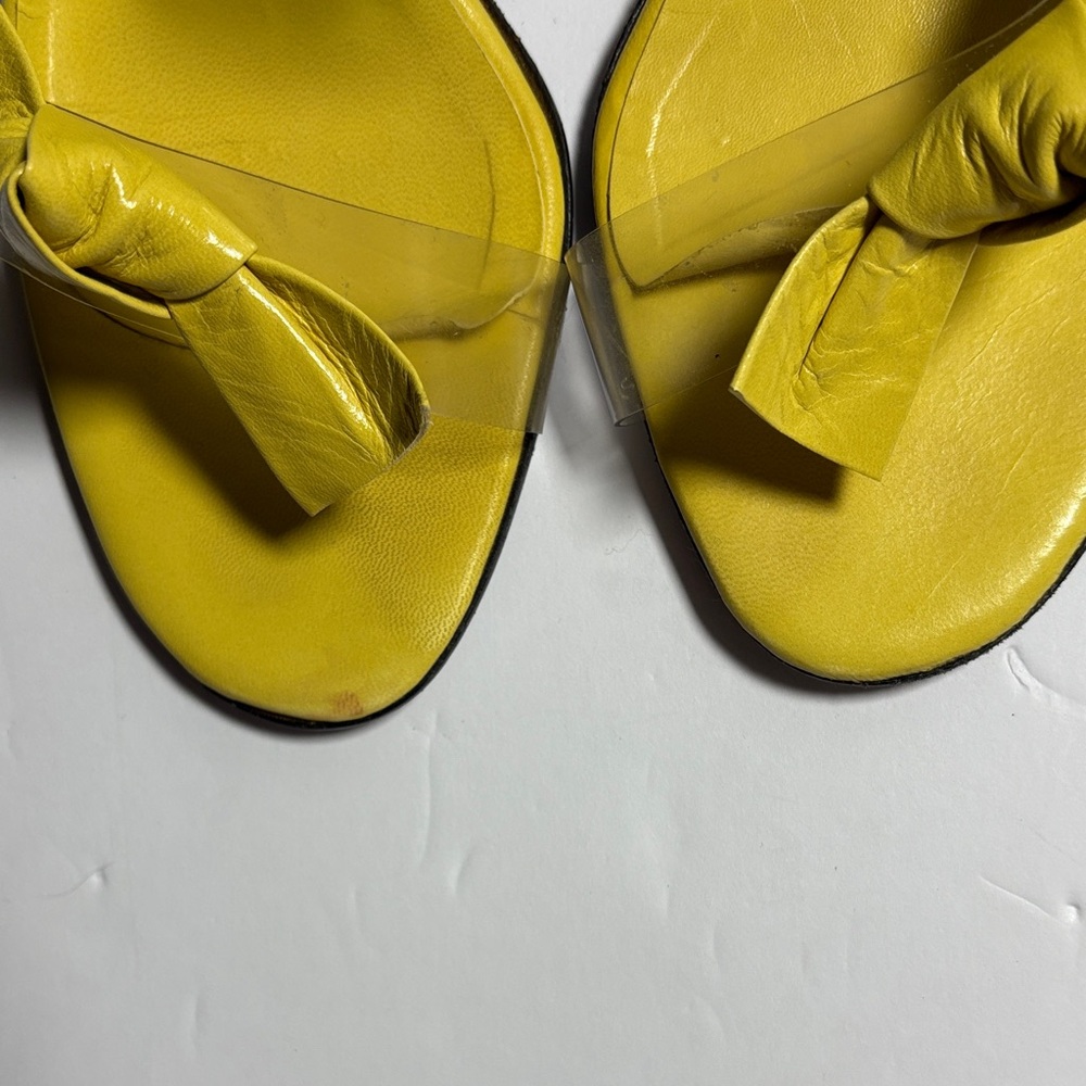 Versani Yellow Heels Sandals Women Size 8 1/2 - Picture 6 of 16